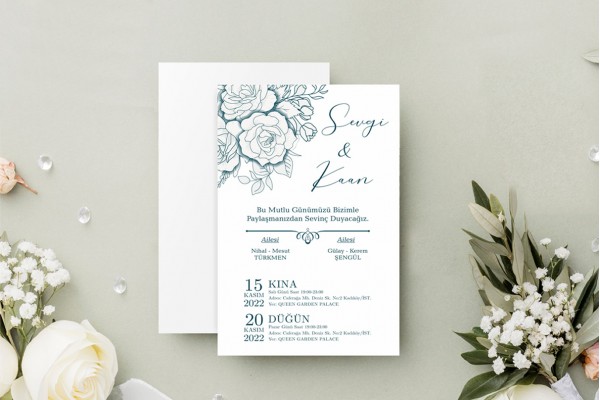 Kızaklı KZ0001 Butik Tasarım Davetiye
