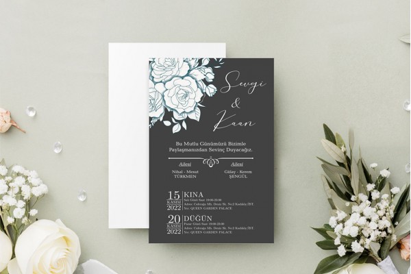 Kızaklı KZ0002 Butik Tasarım Davetiye
