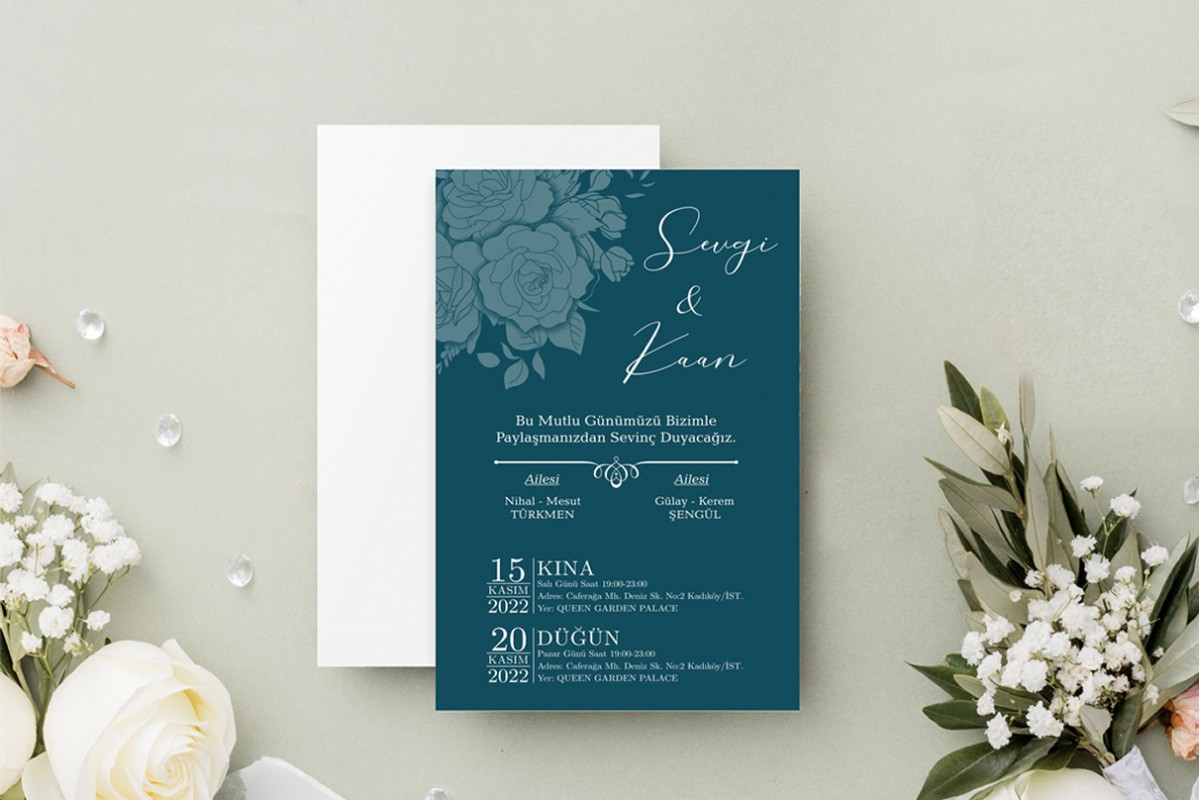 Kızaklı KZ0003 Butik Tasarım Davetiye Kızaklı KZ0003 Butik Tasarım Davetiye