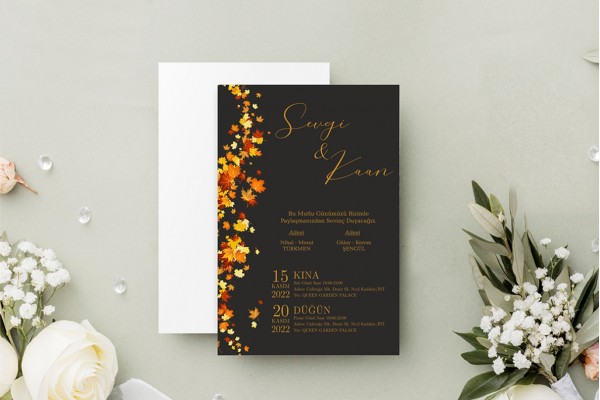 Kızaklı KZ0004 Butik Tasarım Davetiye