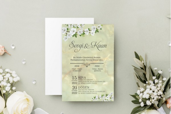 Kızaklı KZ0008 Butik Tasarım Davetiye