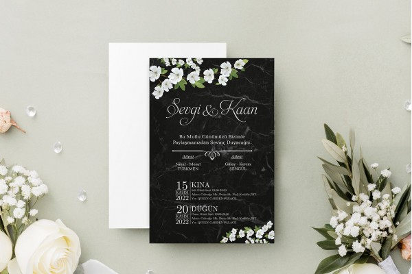 Kızaklı KZ0009 Butik Tasarım Davetiye