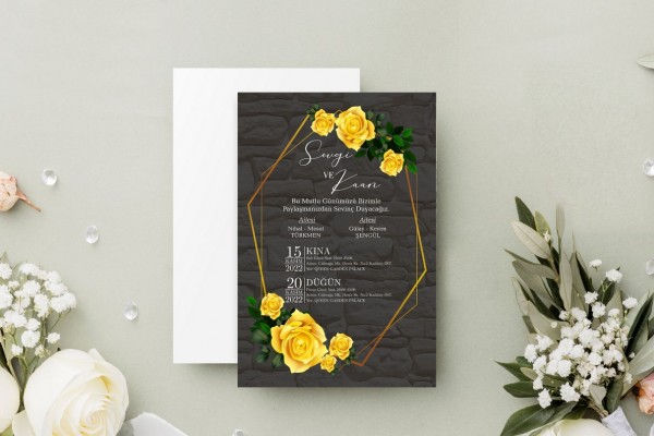Kızaklı KZ0011 Butik Tasarım Davetiye