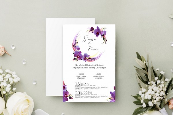 Kızaklı KZ0017 Butik Tasarım Davetiye