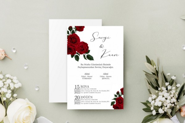 Kızaklı KZ0020 Butik Tasarım Davetiye