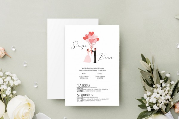 Kızaklı KZ0034 Butik Tasarım Davetiye