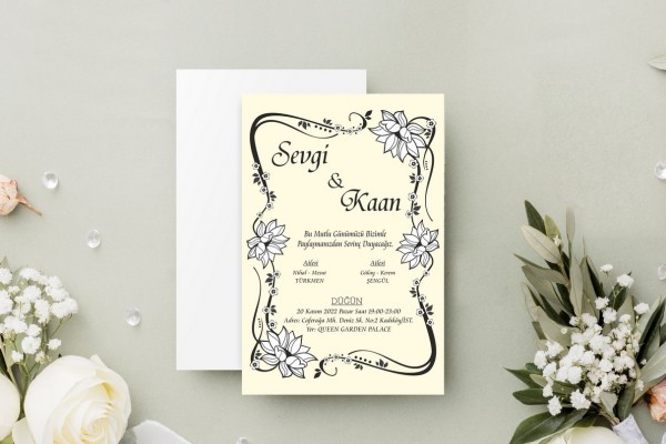 Kızaklı KZ0039 Butik Tasarım Davetiye