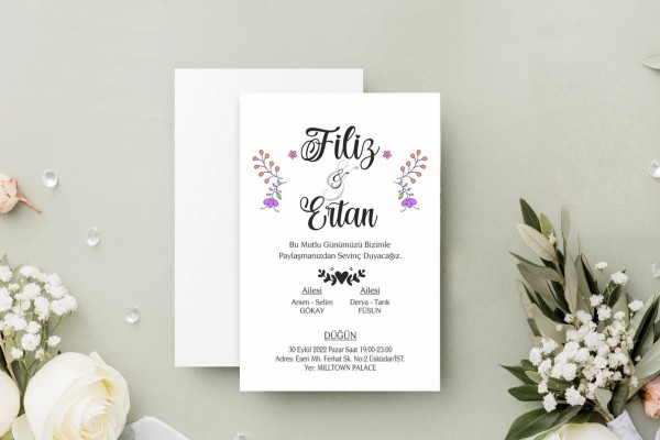 Kızaklı KZ0055 Butik Tasarım Davetiye