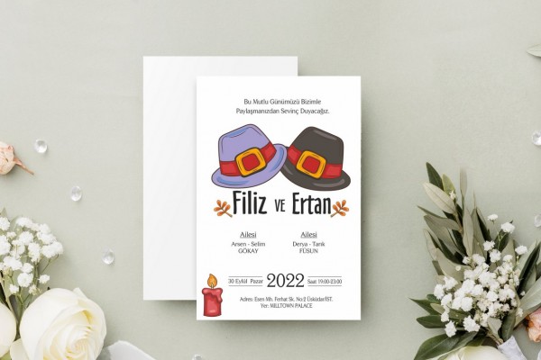 Kızaklı KZ0066 Butik Tasarım Davetiye