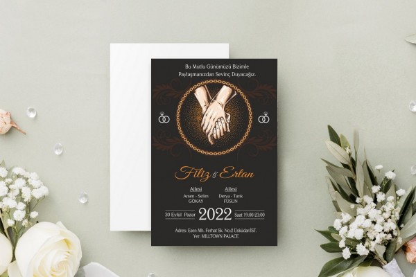 Kızaklı KZ0071 Butik Tasarım Davetiye