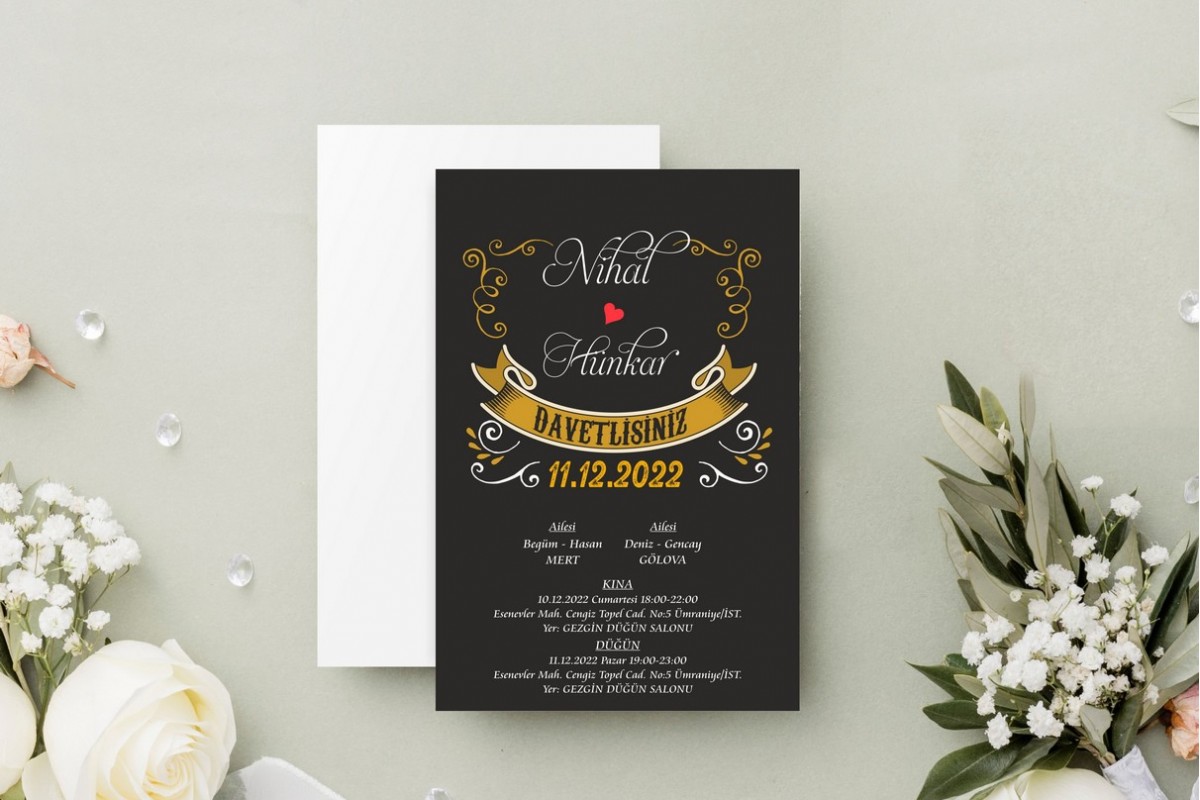 Kızaklı KZ0078 Butik Tasarım Davetiye Kızaklı KZ0078 Butik Tasarım Davetiye