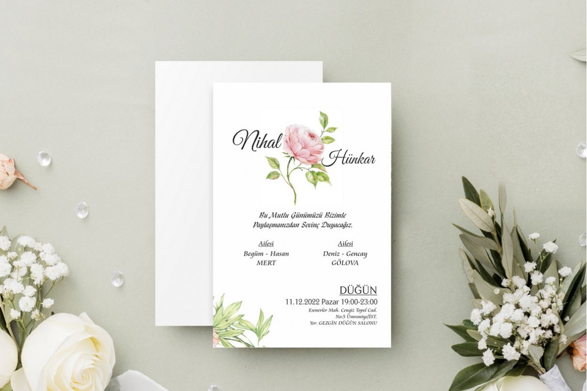 Kızaklı KZ0087 Butik Tasarım Davetiye Kızaklı KZ0087 Butik Tasarım Davetiye