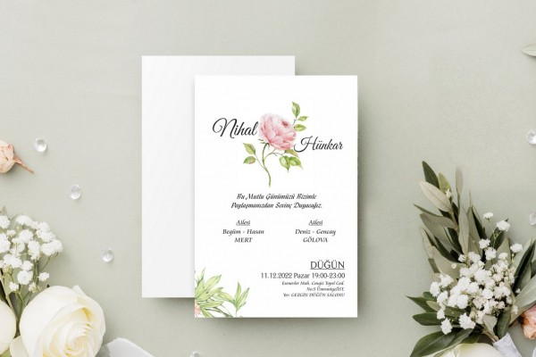 Kızaklı KZ0087 Butik Tasarım Davetiye