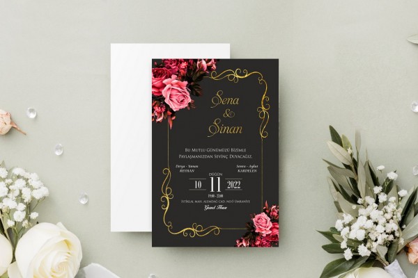 Kızaklı KZ0114 Butik Tasarım Davetiye