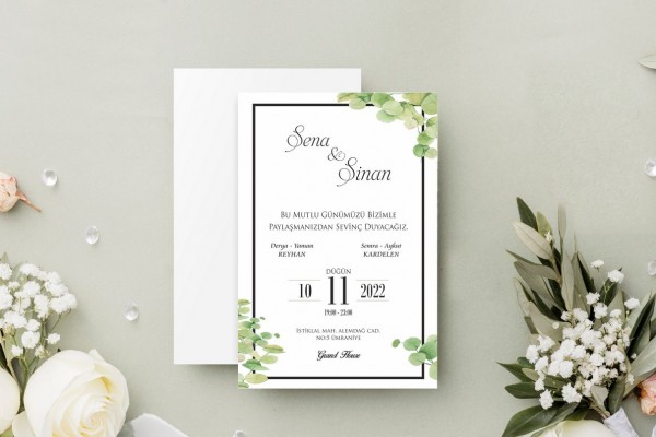 Kızaklı KZ0115 Butik Tasarım Davetiye