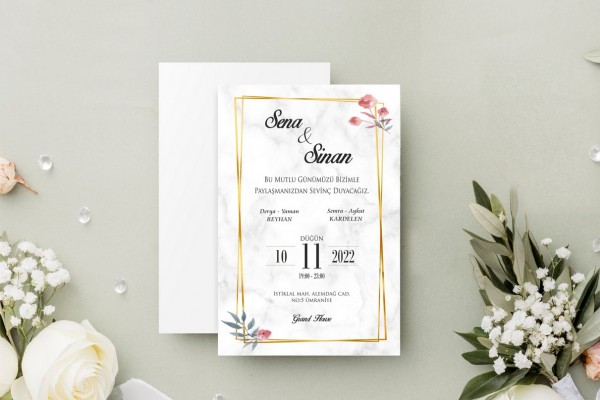 Kızaklı KZ0117 Butik Tasarım Davetiye